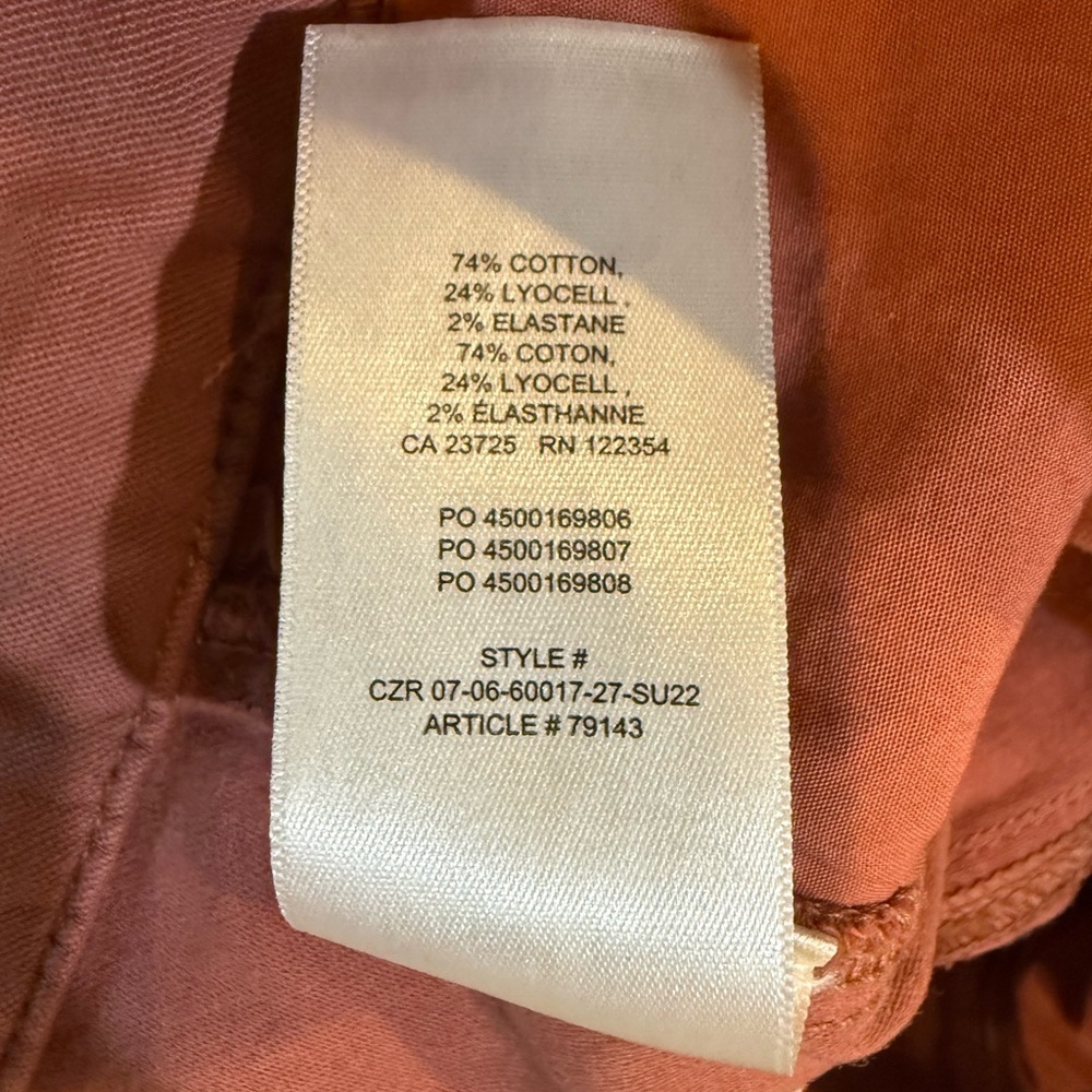Aritzia Wilfred Free Brennan High Waisted Utility Pants Rose Mocha Womenβs Sz 8 - Picture 15 of 15